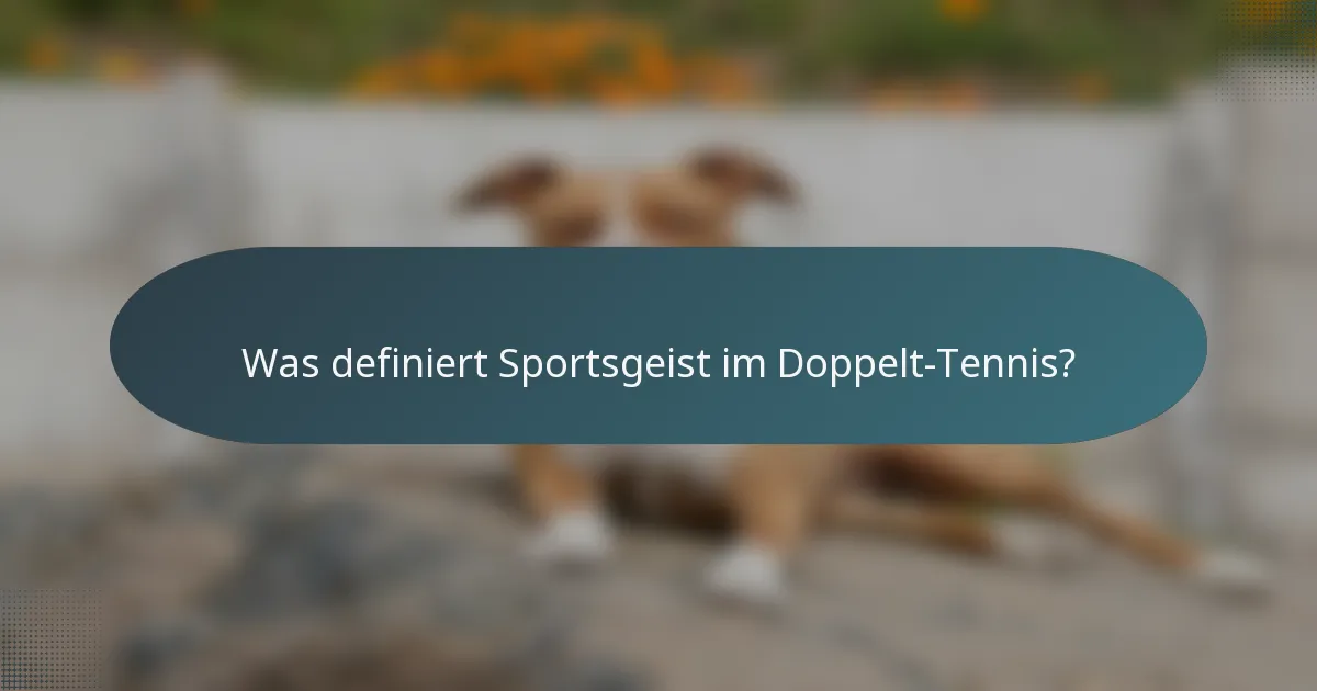 Was definiert Sportsgeist im Doppelt-Tennis?