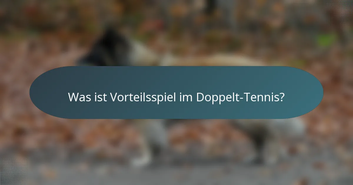 Was ist Vorteilsspiel im Doppelt-Tennis?