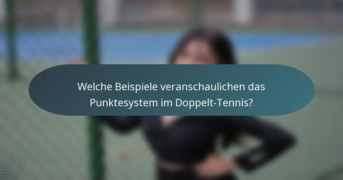 Welche Beispiele veranschaulichen das Punktesystem im Doppelt-Tennis?