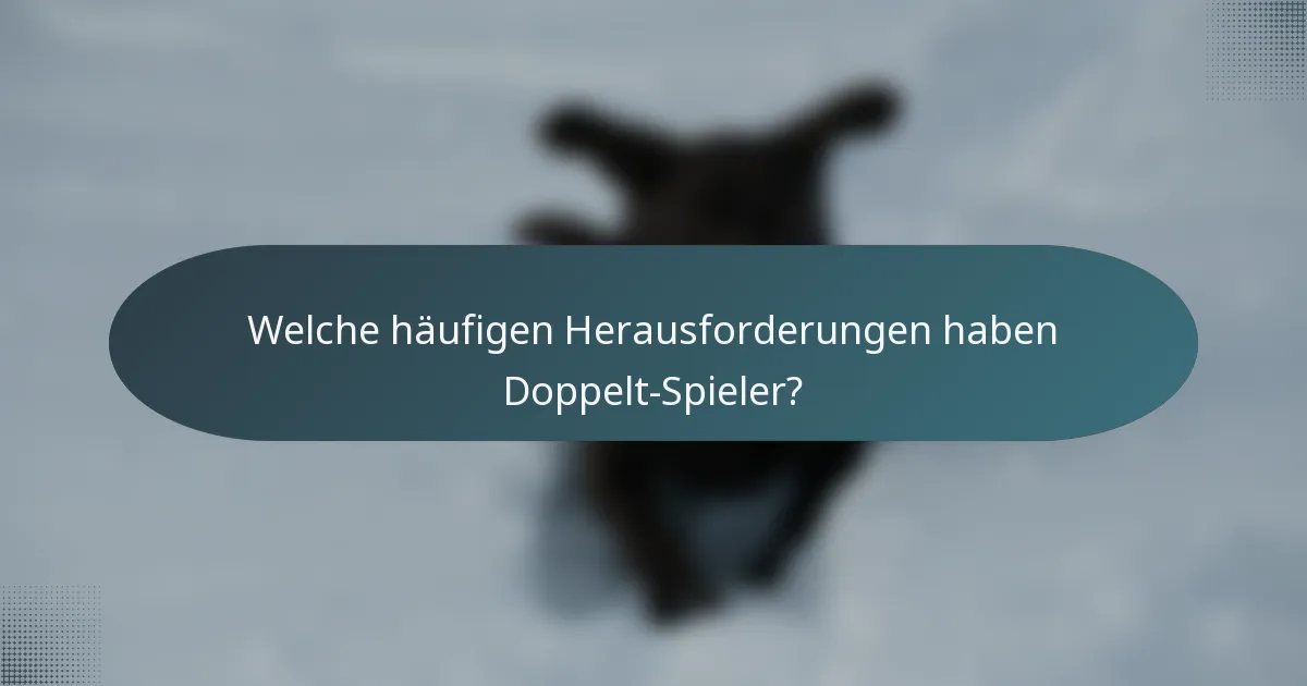 Welche häufigen Herausforderungen haben Doppelt-Spieler?