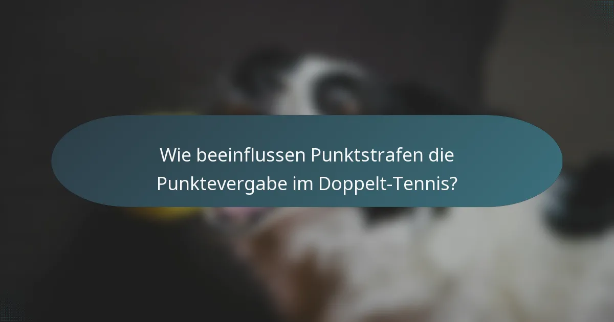 Wie beeinflussen Punktstrafen die Punktevergabe im Doppelt-Tennis?